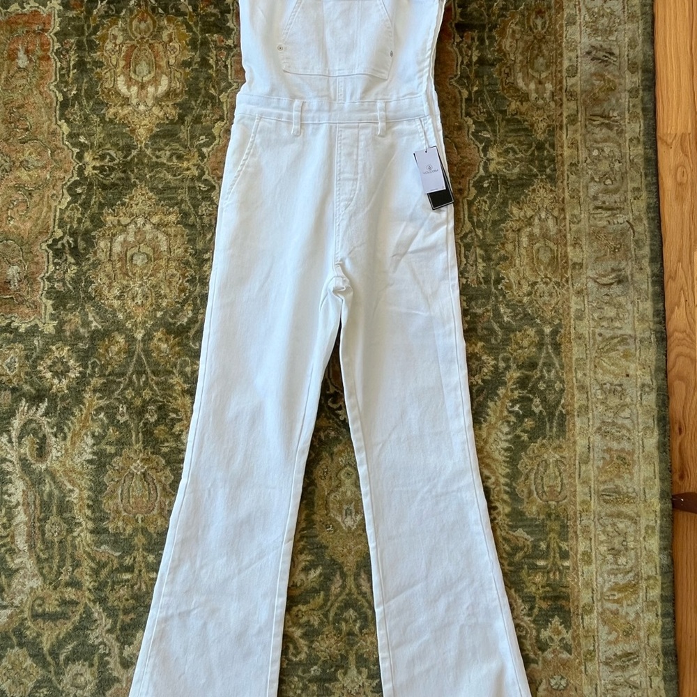 Volcom White Denim Jumpsuit